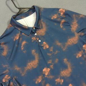 Barbell Apparel Polo Shirt Men's XL Blue Short Sleeve Performance Stretch Golf